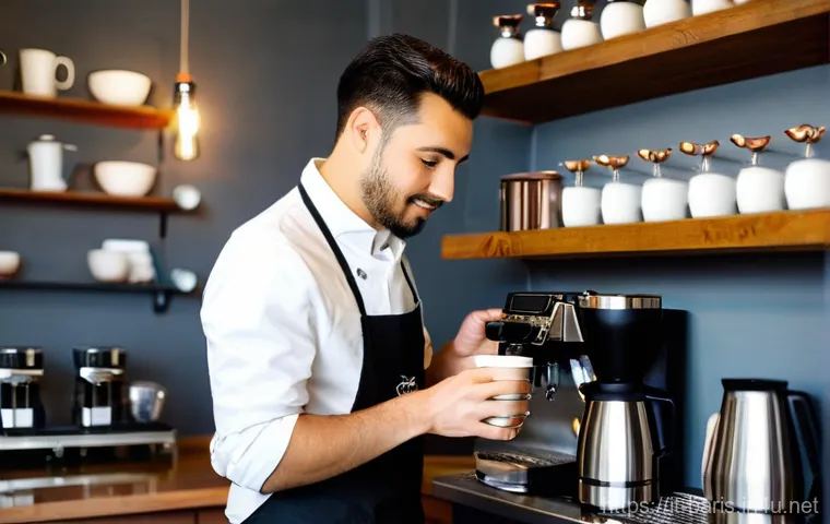 바리스타 연봉 인상 협상 성공 사례 - **Prompt 2: The Confident Barista Discussing Career Growth**
"A confident female barista, late 2... 바리스타 연봉 인상 협상 성공 사례 - **Prompt 2: The Confident Barista Discussing Career Growth**
"A confident female barista, late 2...