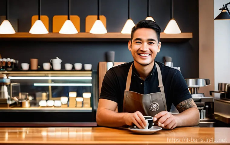 바리스타 시험 합격률 - **Prompt:** A highly skilled barista, wearing a crisp, professional uniform that includes a tailored... 바리스타 시험 합격률 - **Prompt:** A highly skilled barista, wearing a crisp, professional uniform that includes a tailored...