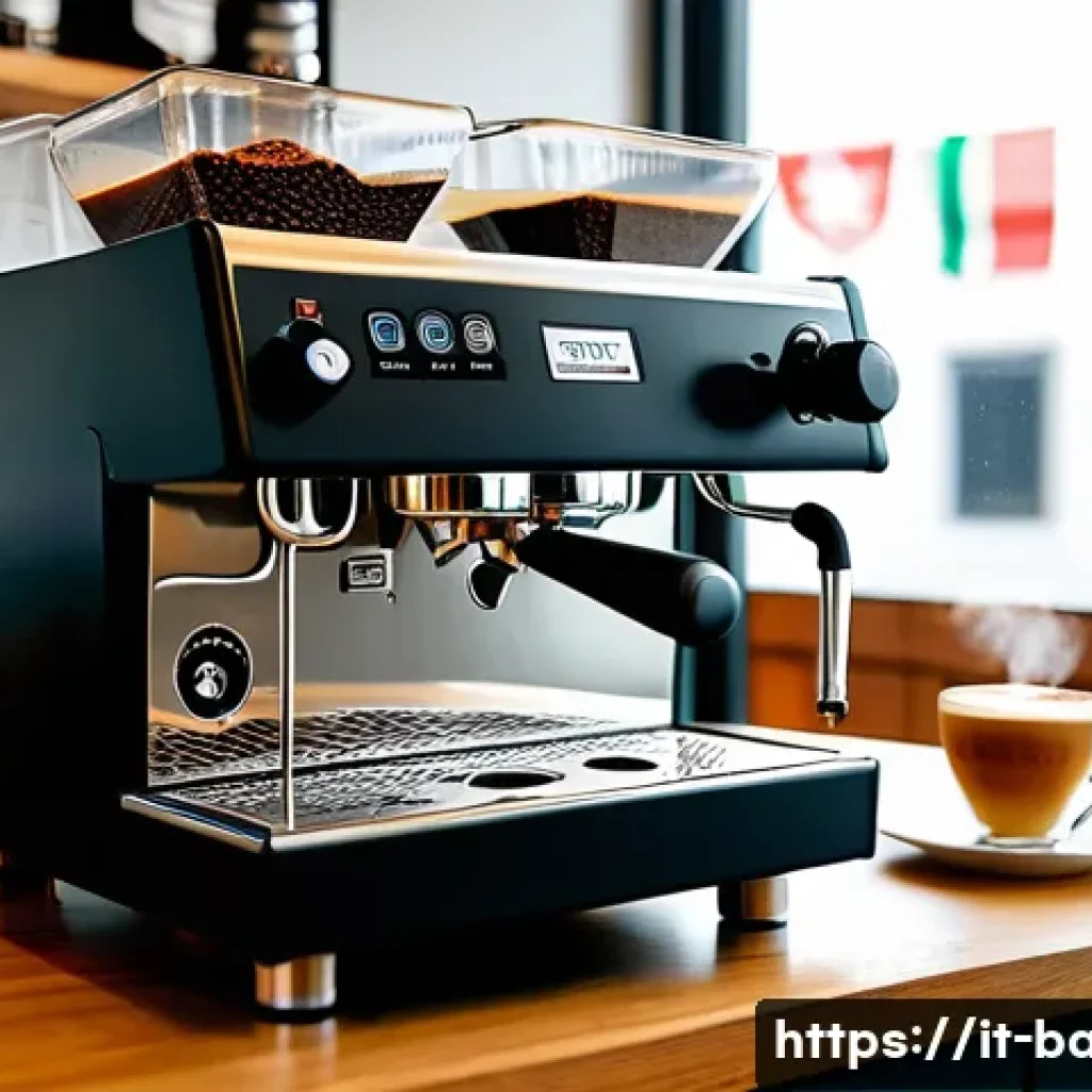 바리스타 실습용 커피 머신 추천 - A cozy Italian café training environment featuring a professional semi-automatic espresso machine li...
